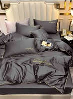 Комплект однотонного постельного белья с вышивкой Koloco