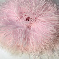 Тесьма страусовая на микро нити двухслойная,Baby Pink 1 m