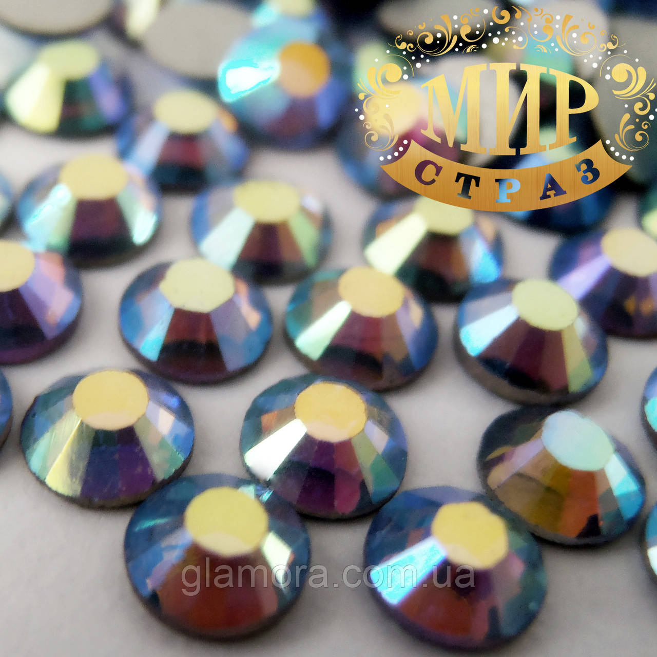 Кристали ДМС Tanzanite AB ss8 (2,4 мм), 100 шт.