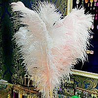 Перо страуса, цвет Pink, размер 60-65cм, 1 шт