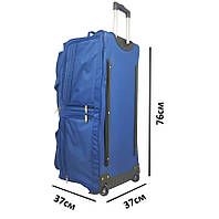 Дорожная вместительная сумка на колесах, Большая прочная тканевая мужская сумка на 2х колесиках
