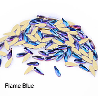 Стразы для ногтей цвет Flame Blue, размер 2*6мм 1шт