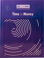 Книга канцелярская А4 96л ., клетка, офсет, TIME IS MONEY, твердая ламинация, синий