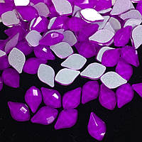 Стразы капли-слезки, Neon Purple 5х8мм, 1шт