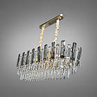 Сучасна кришталева люстра на 8 ламп Е14 колір каркасу золото D-9916-800x300SG, фото 2