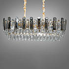 Сучасна кришталева люстра на 8 ламп Е14 колір каркасу золото D-9916-800x300SG, фото 4