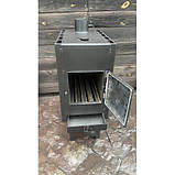 Піч-буржуйка 4мм з радіатором і варильною поверхнею, фото 2