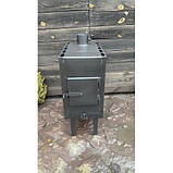 Піч-буржуйка 4мм з радіатором і варильною поверхнею, фото 4