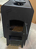 Буржуйка з камерою подвійного згоряння на 1 конфорку та радіатором для обігріву 120 м³, фото 7