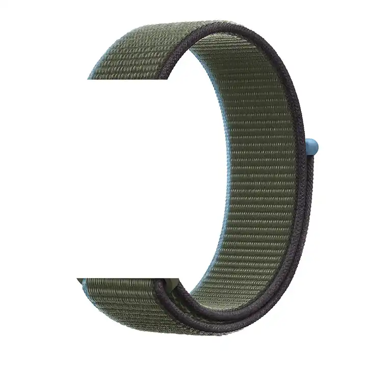 Ремінець на годинник №77 зелений із синім 20 mm