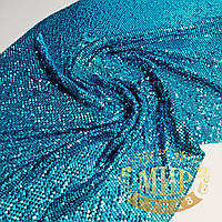 Нашивное алюминиевое полотно, цвет Turquoise, отрезок 1*45см