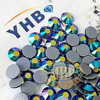 Стразы YHB Lux, цвет Scarabaeus Green, HF, ss16 (3,8-4мм), 100шт