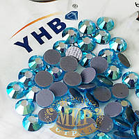 Стразы YHB Lux, цвет Aquamarine AB, HF, ss16 (3,8-4мм), 100шт