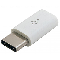 Перехідник Micro USB — USB Type-C White / USB Type C 3.1 тато- Micro USB мама