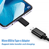 Перехідник Micro USB — USB Type-C White / USB Type C 3.1 тато- Micro USB мама, фото 3