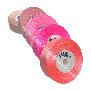 Стрічка атласна ширина 4 см Бобіна 23 м (25 ярдів) Персиковий №146