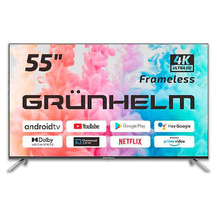 Телевізор LED GRUNHELM 55U700-GA11V для дому зі Smart Tv і Wi-Fi 55 дюйма 4K Ultra HD, фото 1