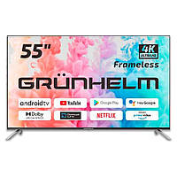 Телевізор LED GRUNHELM 55U700-GA11V для дому зі Smart Tv і Wi-Fi 55 дюйма 4K Ultra HD