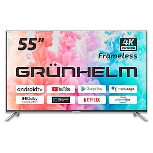 Телевізор LED GRUNHELM 55U700-GA11V для дому зі Smart Tv і Wi-Fi 55 дюйма 4K Ultra HD