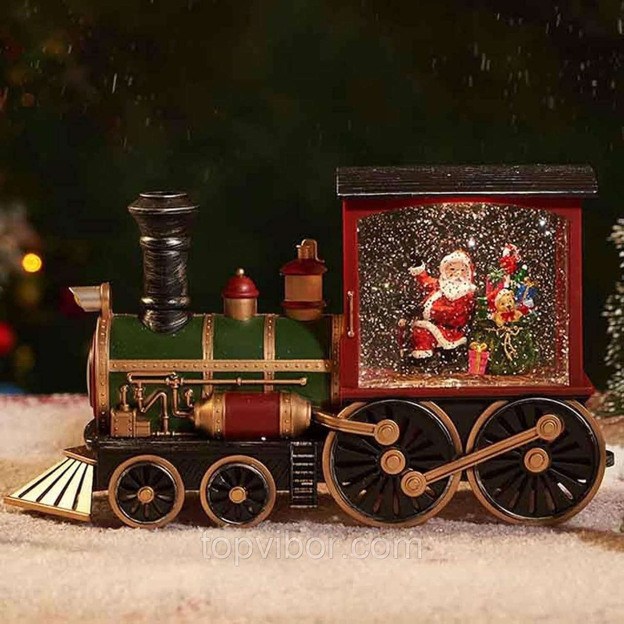 Новорічний нічник XMAS 2110 Snow Water Lantern, лед нічник на батарейках у дитячу |  сказочный ночник