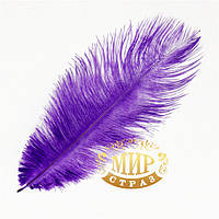 Фиолетовое перо страуса, размер 30см*1шт
