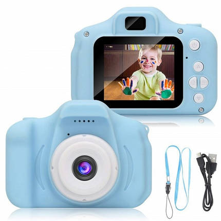 Дитячий фотоапарат ET004 цифровий з іграми та флешкою Рожевий, фото 2