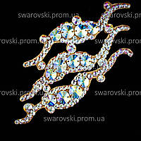 Украшение на голову, размер фрагмента 16х7см Swarovski