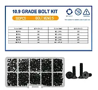 Гвинтики М2;М2.5 DIN7991 Потайна Голівка Міцність 10.9 Набір 500 шт Spec (SP-0674501)