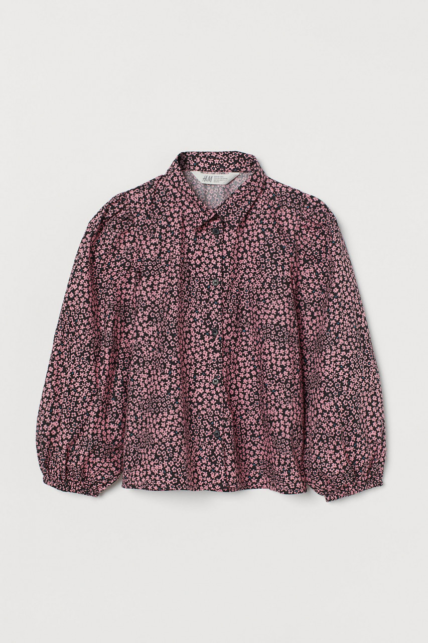 Блузка бавовняна для дівчинки H&M 0925542-001 146 см (10-11 years) рожевий