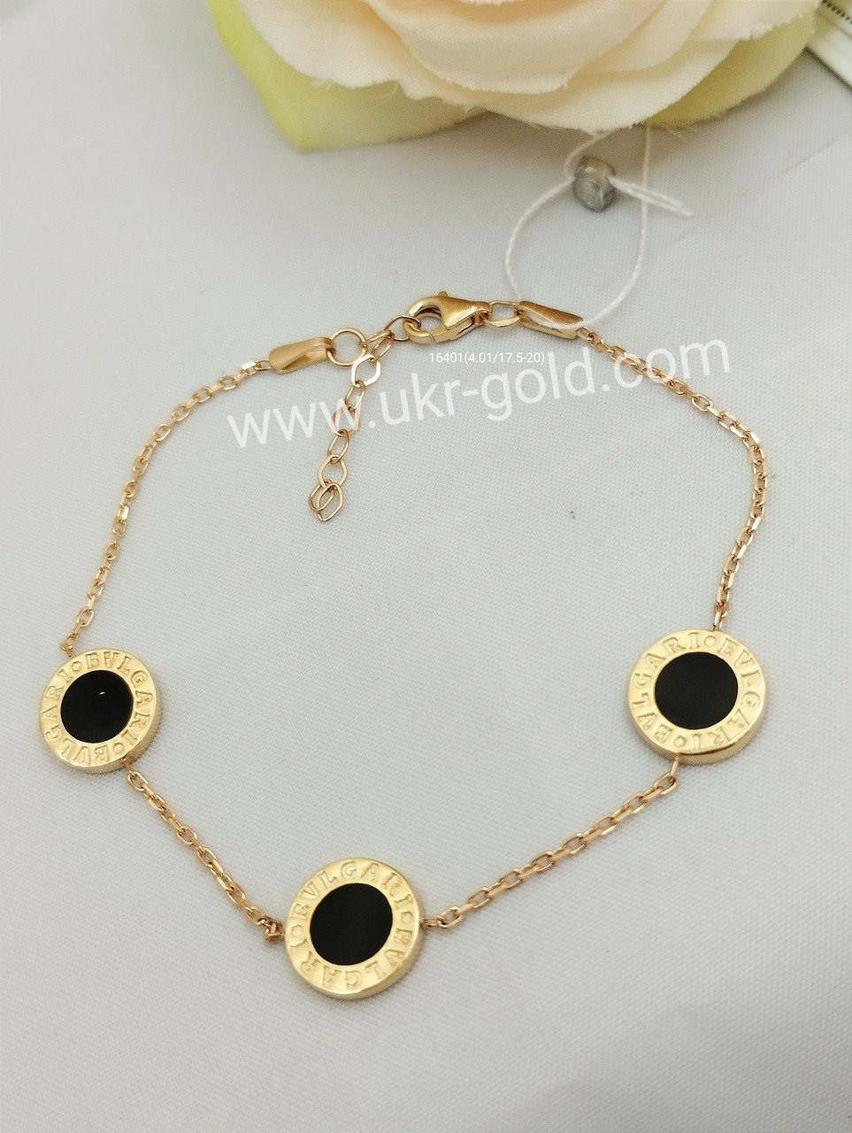 Золотий браслет з емаллю Ukr-Gold, фото 1