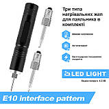 Акумуляторний паяльник Електричний бездротовий паяльник E10 жало 10W, фото 4