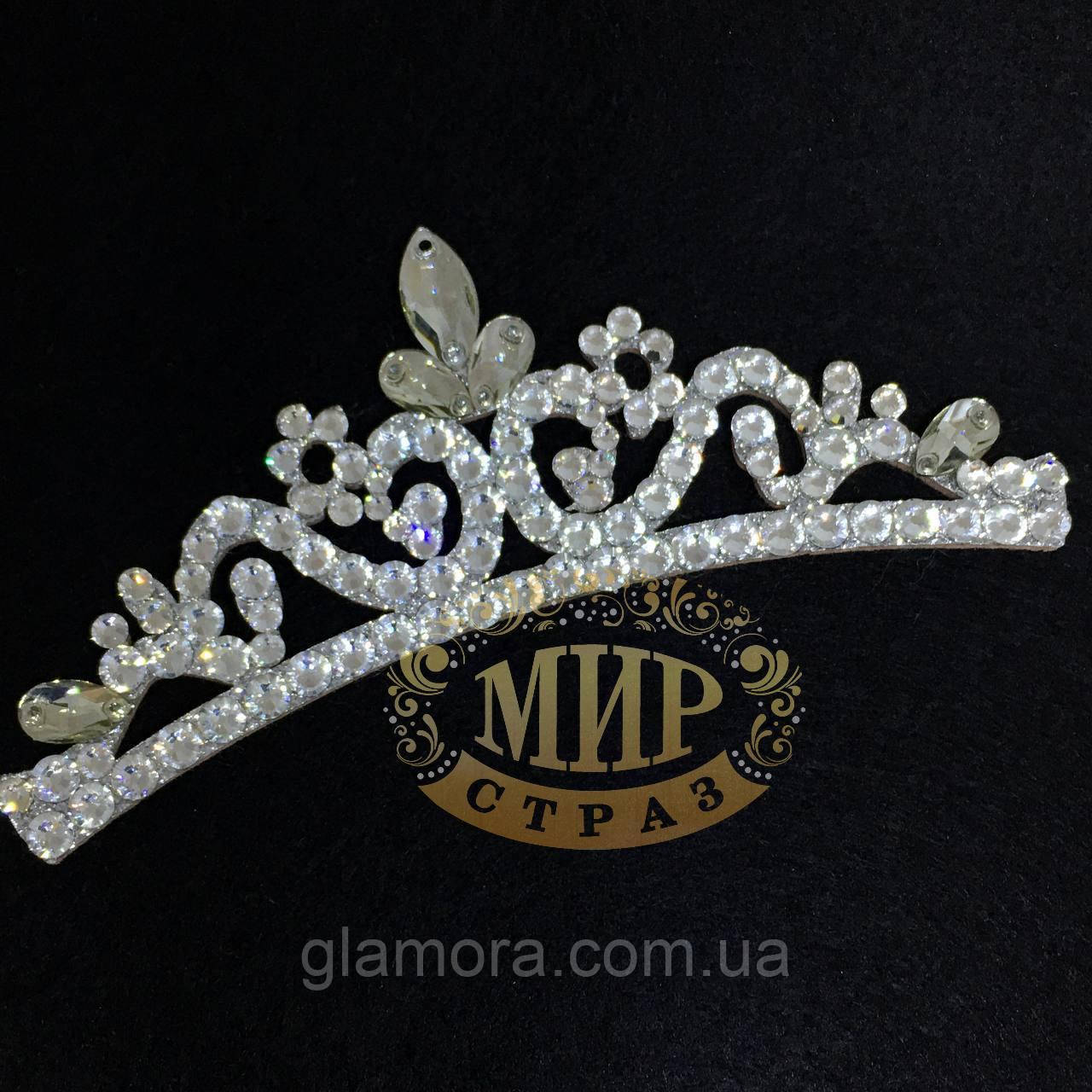 Корона на голову для художньої гімнастики, Crystal 1 шт (12х4,5см)