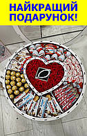 Подарочный шоколадный набор киндер сюрприз с конфетами, шоколадный бокс для девушки на праздник D-1022