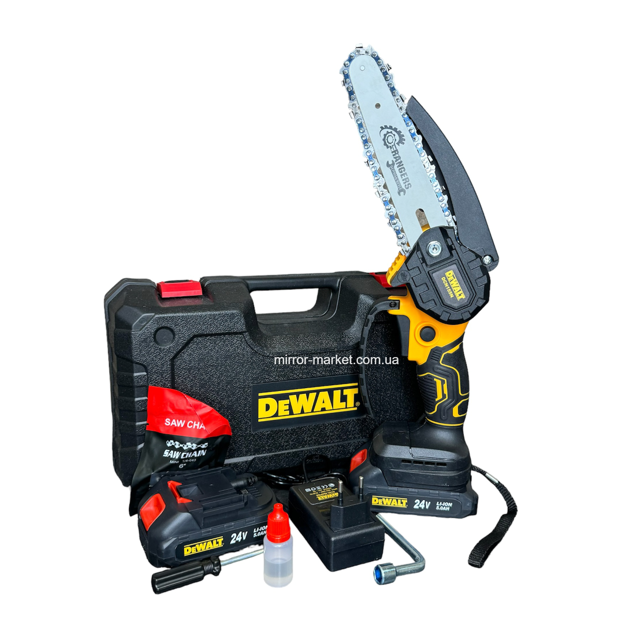 Акумуляторна міні пила DeWalt DCM155N (24V, 5AH). Гілкоріз девольт