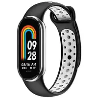 Ремешок для фитнес-браслета BeCover Sport Style для Xiaomi Mi Smart Band 5 Black White