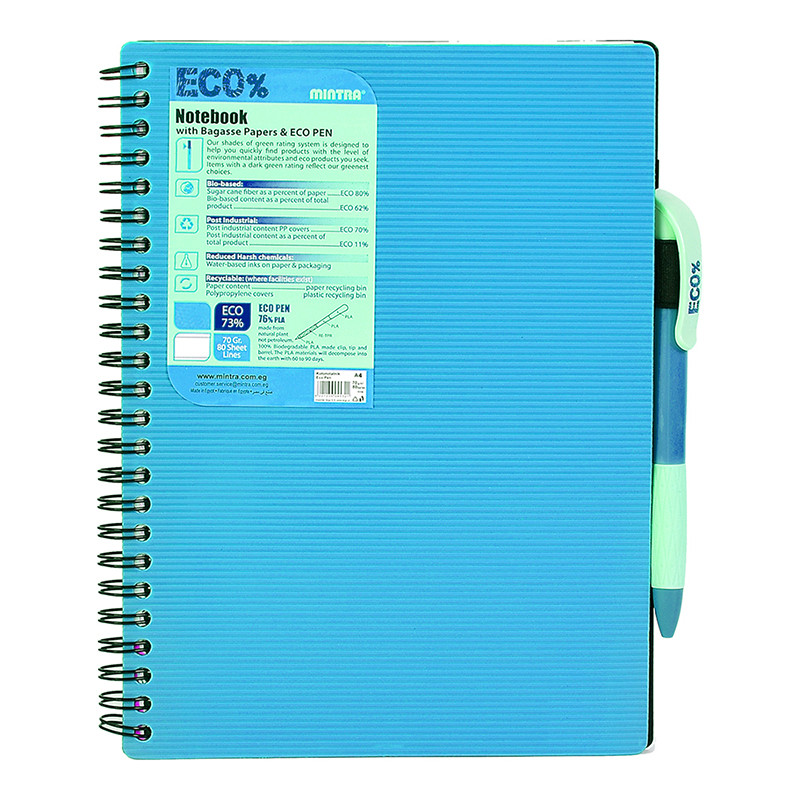 Еко Блокнот Mintra Eco Pen A5 80 5*5 папір з цукрового очерету