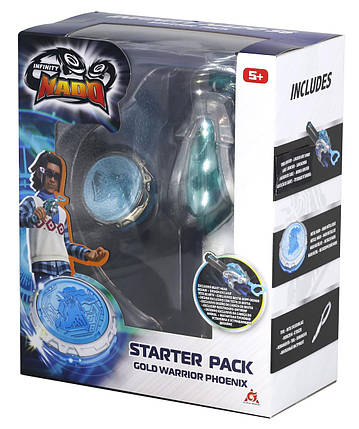 Блейд Infinity Nado VI Starter Pack Золотий Воїн Фенікс (EU654113) — бойовий, початковий набір, із пусковим пристроєм, фото 1