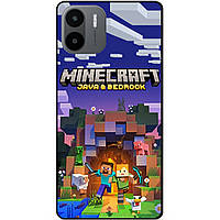 Силіконовий чохол бампер для Xiaomi Redmi A2 / A1 з картинкою Майнкрафт Minecraft