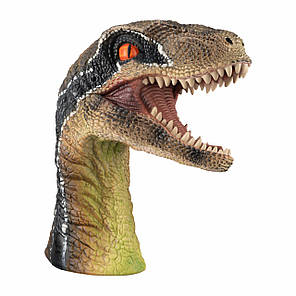 Іграшка-перчатка Same Toy X320UT — раптор зелений, серія Animal Gloves, рухома щелепа та реалістичний вигляд, фото 1