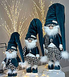 Новорічна Hand made фігурка різдвяного гнома з довгою шапочкою 80 см, Скандинавський гном пр-во Україна, фото 4