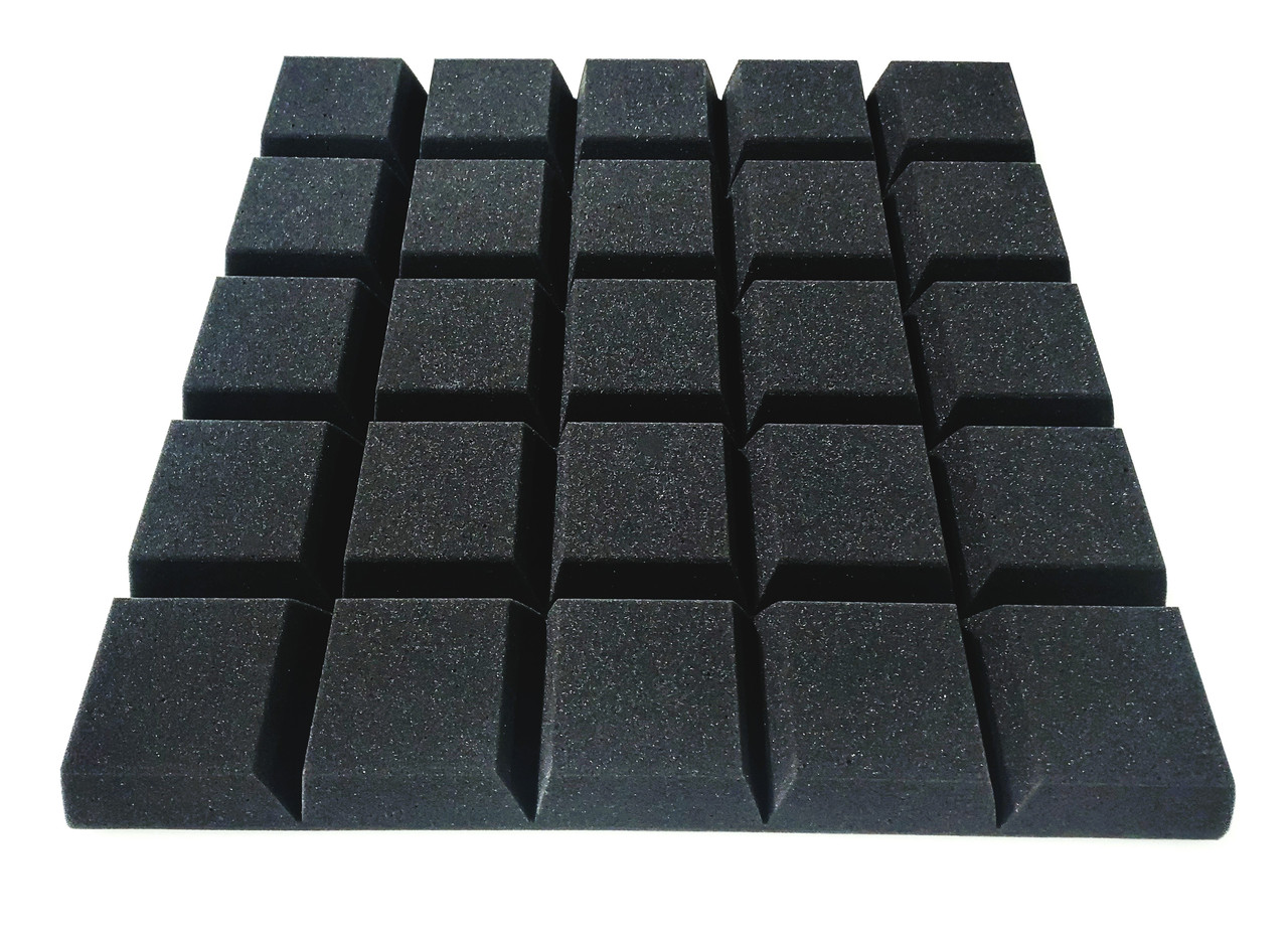 Акустична панель «AcustiCube Bevel 500» 0,5 х0, 5м товщина 50мм темно-сіра, фото 1