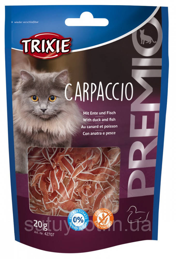 Trixie TX-42707 PREMIO Carpacio 20 г- ласощі для кішок з качкою та рибою