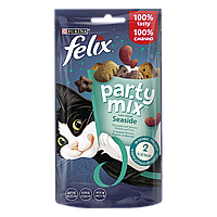 Felix Party Ocean Mix - океанический микс лакомств для кошек 60 г (лосось, форель и минтай)