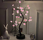 Новорічний нічник світлодіодне дерево "Рожева Сакура" 50см новорічна гірлянда USB від павербанку, фото 4