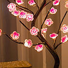 Новорічний нічник світлодіодне дерево "Рожева Сакура" 50см новорічна гірлянда USB від павербанку, фото 6