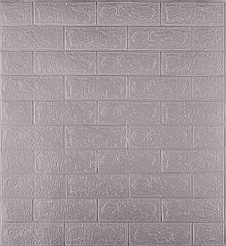 Самоклеюча декоративна 3D панель під цеглу Rose Gold Рожеве золото 700x770x3 мм (347-3)