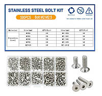 Гвинти М2;М2.5 Нержавійка Набір 500 шт DIN 7991 Потайні Spec (SP-0674502)