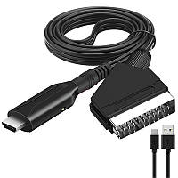 Конвертер Scart в HDMI HD 1080P, Scart в HD, 1м. Адаптер, переходник