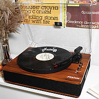 Вініловий програвач Fenton TT Classic Plus Wood з Bluetooth, USB з колонками, грамофон для вінілових дисків