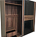 Шафа купе Фієста дуб апріл/Чорний лак Меблі Сервіс купити в Україні, фото 2